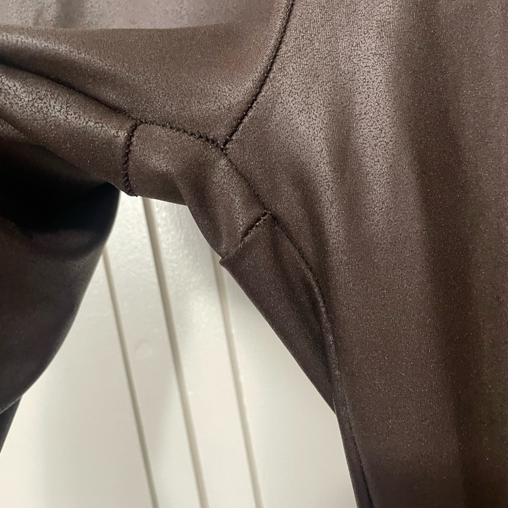 EUC: Time and tru, brown faux leather leggings - Picture 7 of 9